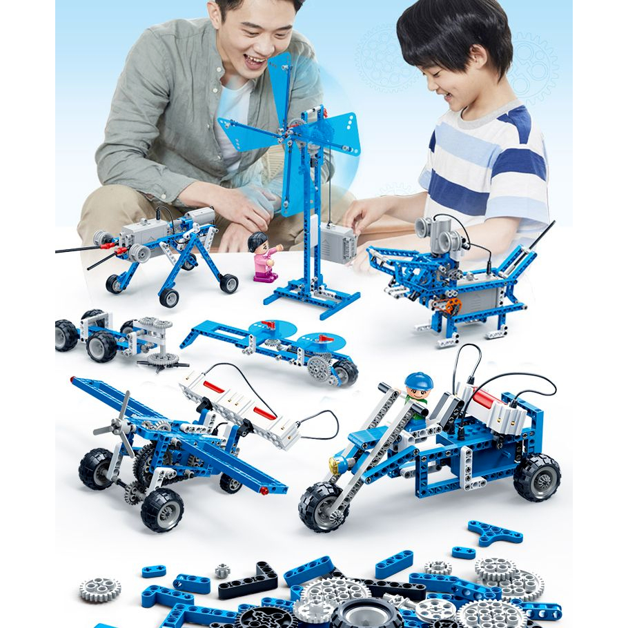 Bộ Đồ Chơi Lắp Ráp Kỹ Sư Cơ Khí 6989 Thông Minh Có Động Cơ + Hộp Đựng Chi Tiết + Tặng sách hướng dẫn màu