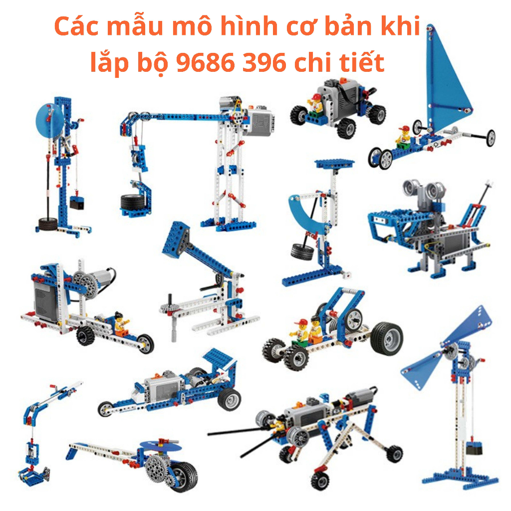 Bộ Đồ Chơi Lắp Ráp Kỹ Sư Cơ Khí 6989 Thông Minh Có Động Cơ + Hộp Đựng Chi Tiết + Tặng sách hướng dẫn màu