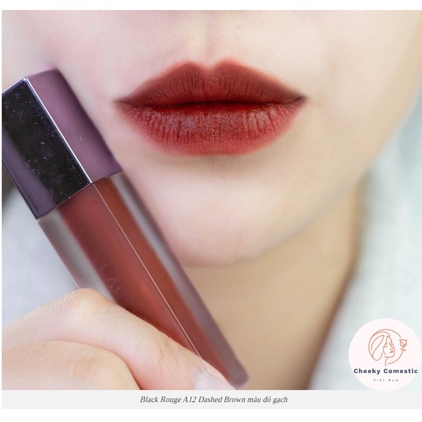 Son Black Rouge A12 màu đỏ gạch ver 2 nắp tím