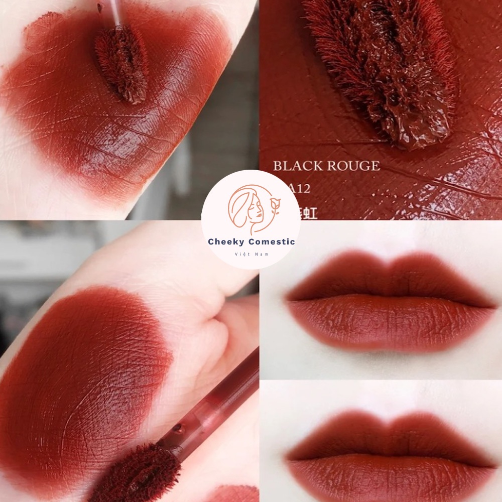 Son Black Rouge A12 màu đỏ gạch ver 2 nắp tím