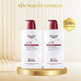 Sữa tắm và rửa mặt dịu nhẹ dành cho da nhạy cảm eucerin ph5 washlotion 1l