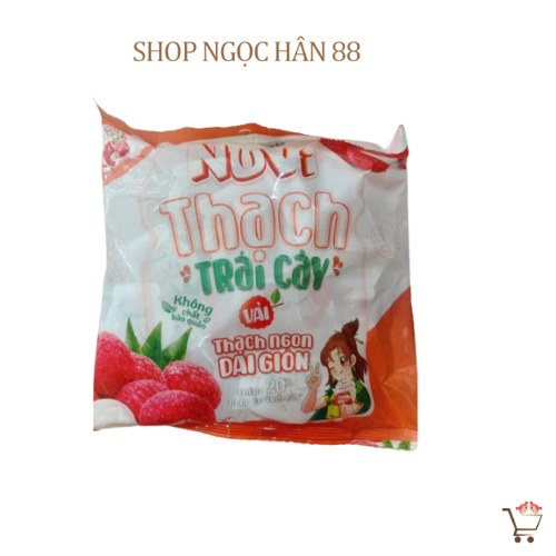Thạch NUVI trái cây Đào,Nho,Vải gói 120gr