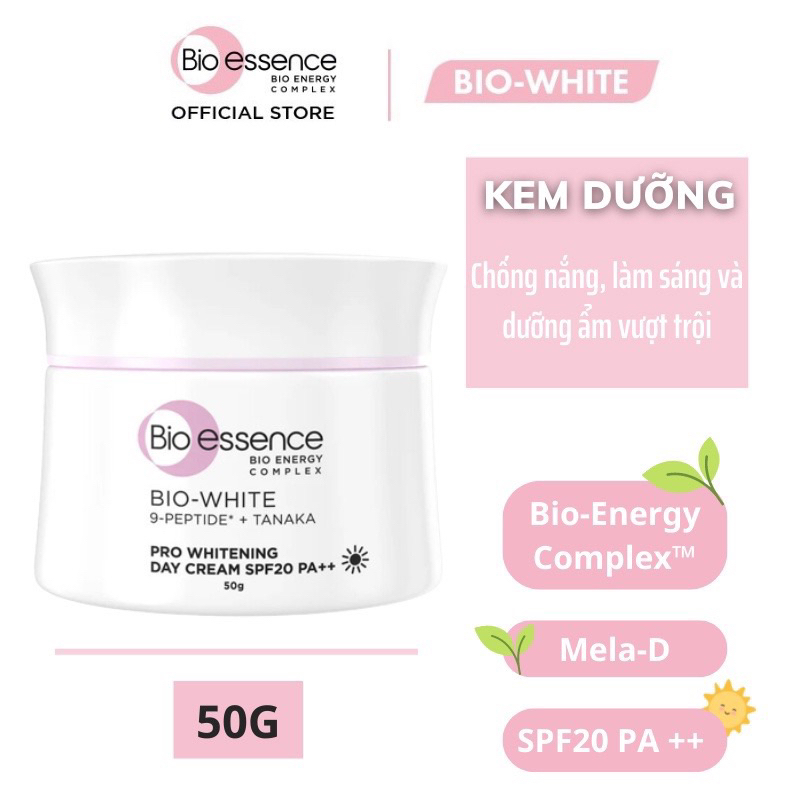 BỘ ĐÔI DƯỠNG TRẮNG CHUYÊN SÂU BIO WHITE PRO WHITENING CREAM 50Gx2
