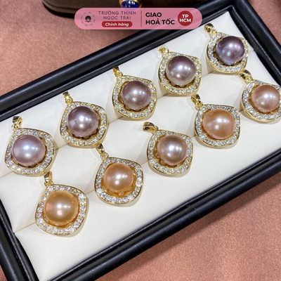 Mặt Dây Chuyền Đính Hạt Ngọc Trai 10ly (Không Bao Gồm Dây) - Ngọc Trai Trường Thịnh