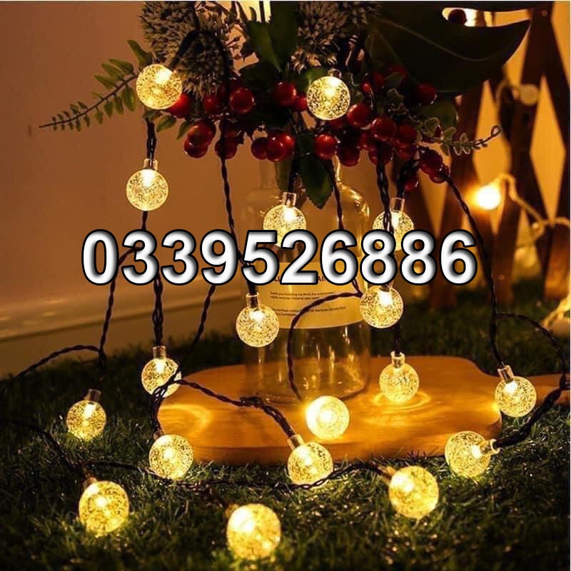 Dây Đèn Led Trang Trí Cherry Ball Bi Bọt Dài 10m Bóng Pha Lê Cắm Điện Có Phích Nối Dài Dây - Đèn Trang Trí Noel