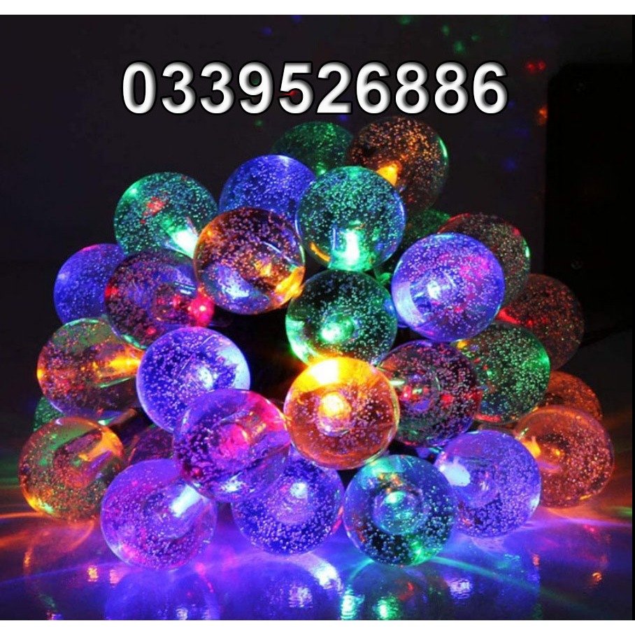 Dây Đèn Led Trang Trí Cherry Ball Bi Bọt Dài 10m Bóng Pha Lê Cắm Điện Có Phích Nối Dài Dây - Đèn Trang Trí Noel