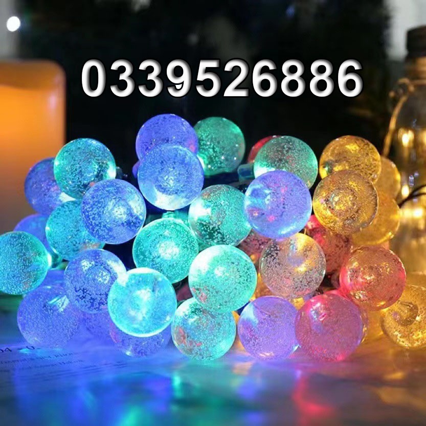 Dây Đèn Led Trang Trí Cherry Ball Bi Bọt Dài 10m Bóng Pha Lê Cắm Điện Có Phích Nối Dài Dây - Đèn Trang Trí Noel