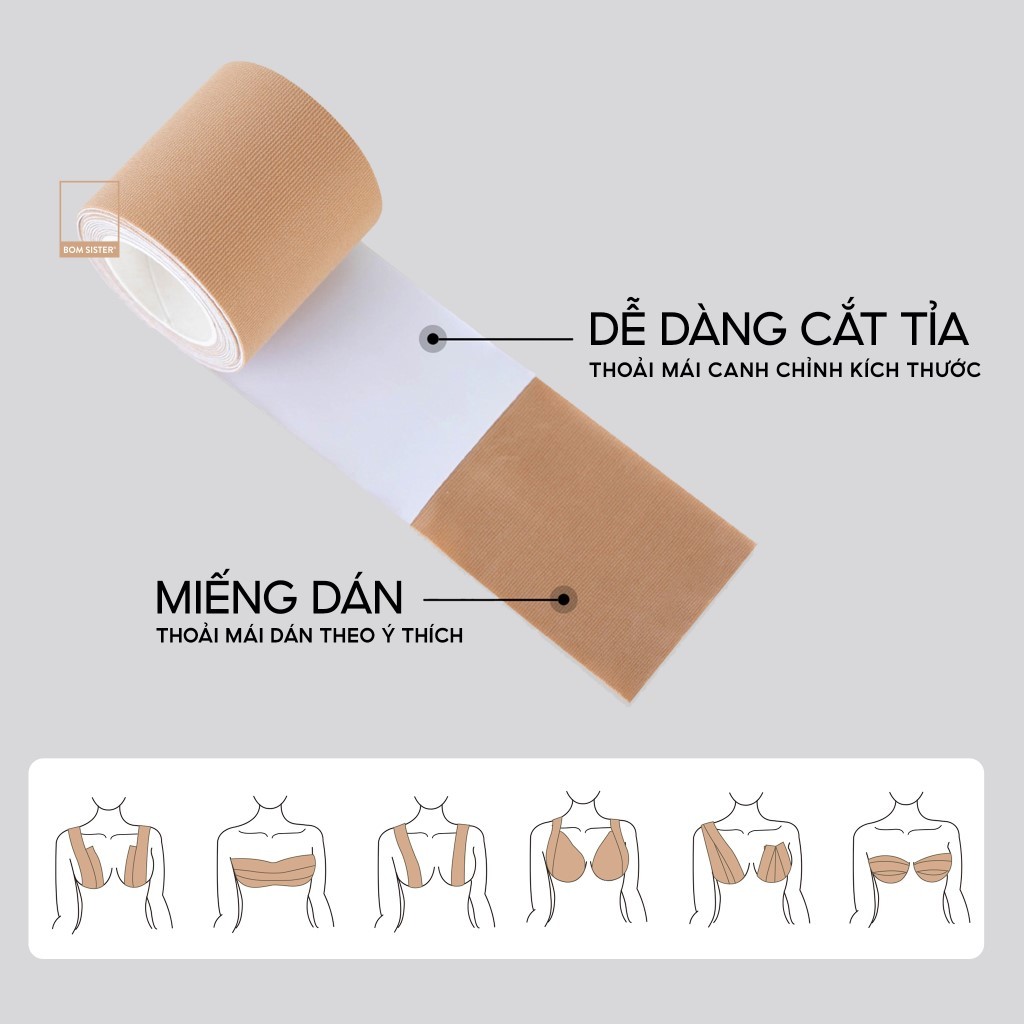 Băng keo thời trang dán ngực nâng ngực đa năng BOM SISTER PK0425