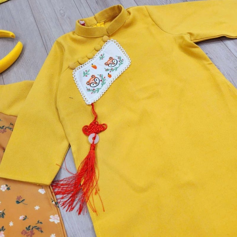 Áo dài cách tân set anh em bé gái , bé trai ,set anh em cực xinh