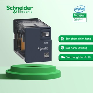 Rơ le trung gian schneider rxm2lb2p7 - 2 poles - có đèn - 5a - 230vac