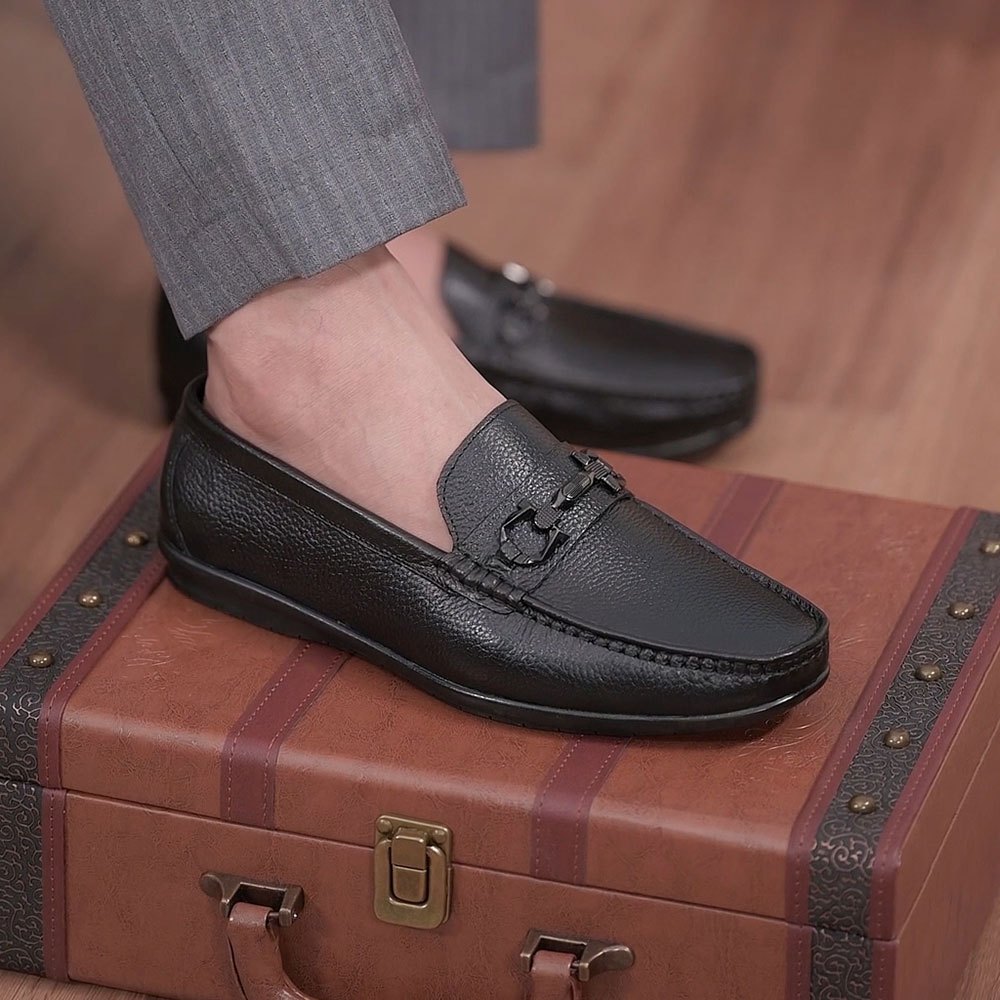 Giày da nam LEXSHOES giày da bò LS13 cao cấp bảo hành 12 tháng