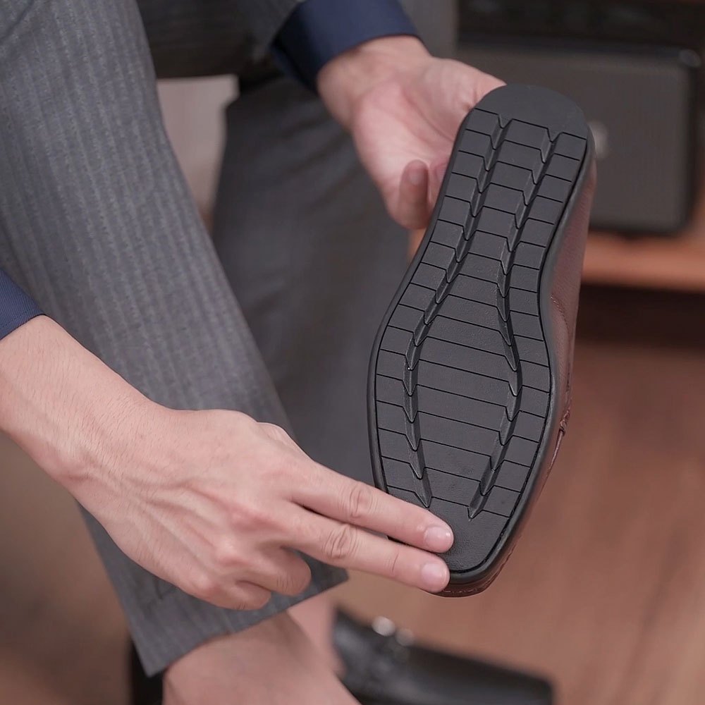 Giày da nam LEXSHOES giày da bò LS13 cao cấp bảo hành 12 tháng