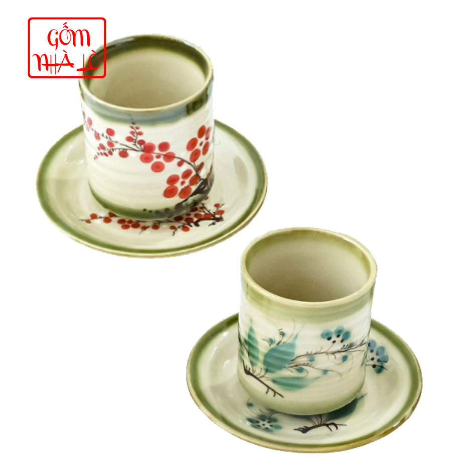 Ấm tích ấm chén gốm sứ Bát Tràng pha trà hãm chè nhiều hoạ tiết vẽ tay dung tích 1.5 lít  Gốm Nhà Lò