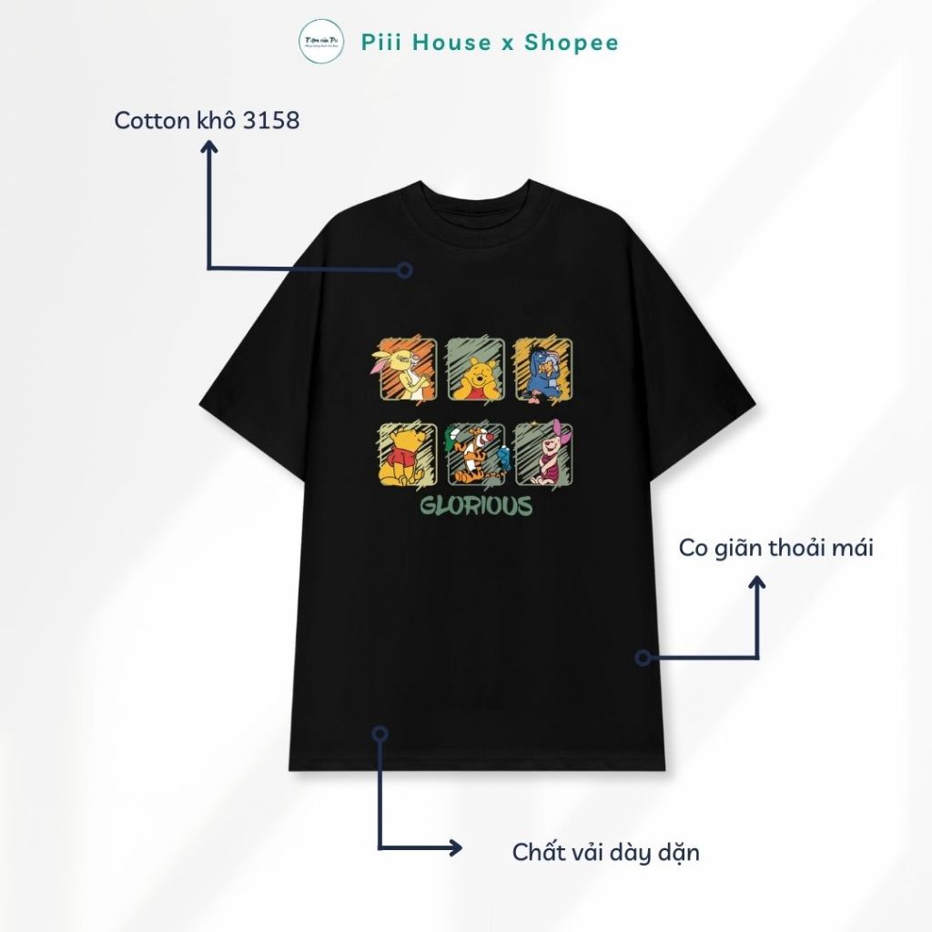 Áo Phông Rộng In Hình Hoạt Hình, Áo Thun Tay Lỡ Oversize Cổ Tròn Phong Cách Hàn Quốc Đơn Giản