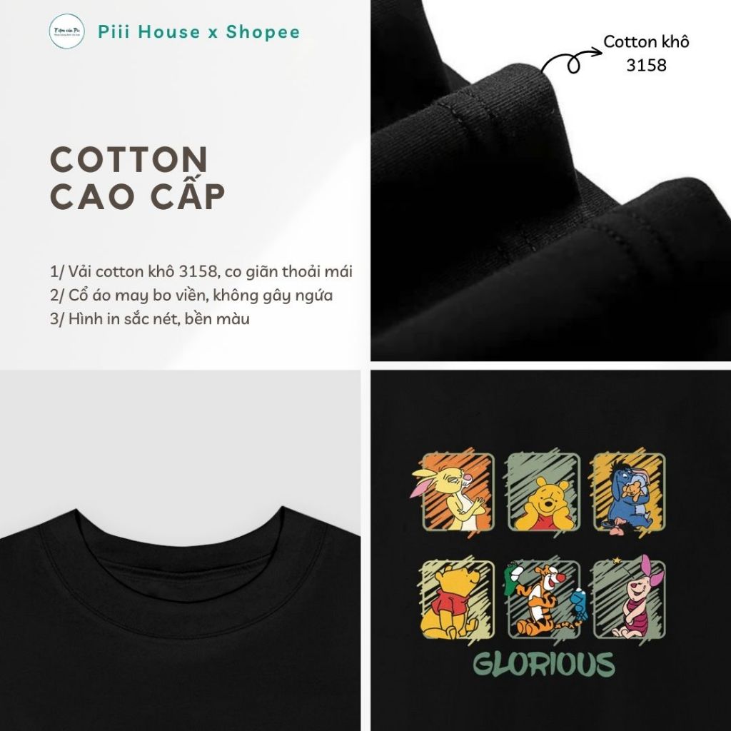 Áo Phông Rộng In Hình Hoạt Hình, Áo Thun Tay Lỡ Oversize Cổ Tròn Phong Cách Hàn Quốc Đơn Giản