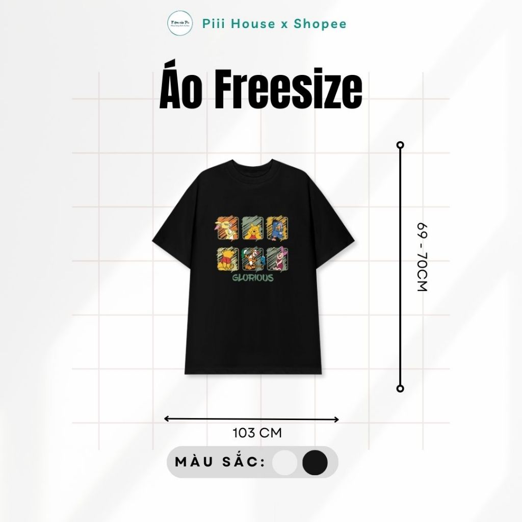 Áo Phông Rộng In Hình Hoạt Hình, Áo Thun Tay Lỡ Oversize Cổ Tròn Phong Cách Hàn Quốc Đơn Giản