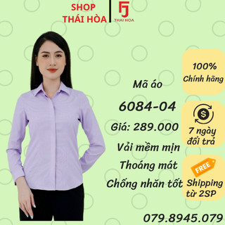 Áo sơ mi nữ Thái Hoà hoạ tiết lạ vải mềm 6084 đủ màu