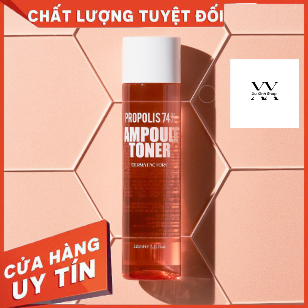 Nước cân bằng,toner huyết thanh Derma Factory Propolis 74% Ampoule Toner 210ml