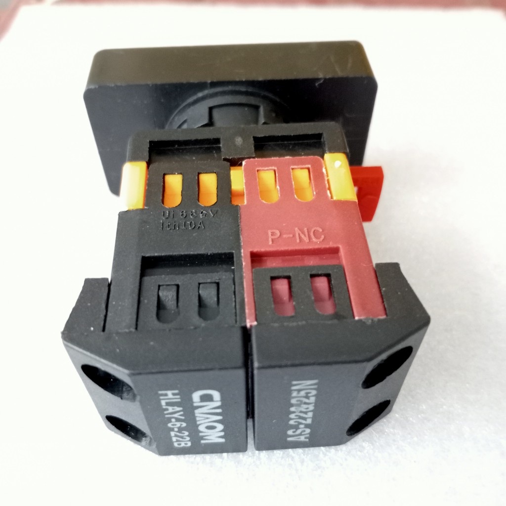 Công tắc nhấn đôi ON-OFF phi 22mm, có đèn, 220V / 380V