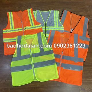 Áo khoác phản quang 3M lưới 3 kéo có túi - 4 màu lựa chọn