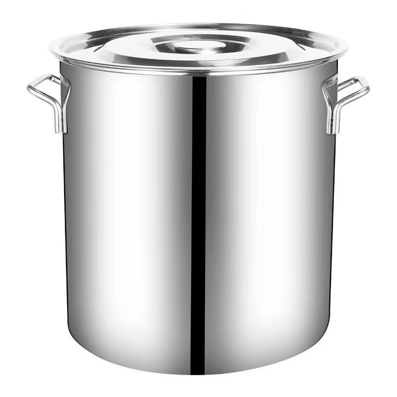 Nồi inox lớn 8l/20l/100l - nồi hầm xương, nấu súp, nấu bánh chưng nồi inox dày có nắp/nồi súp gia đình Nồi inox thương m