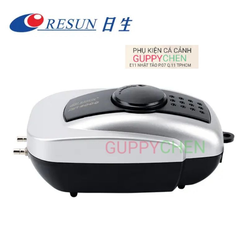Máy Sủi Oxi Siêu Êm RESUN  AIR-4000 AIR-8000 - Sủi oxi cho bể cá  AIR-4000