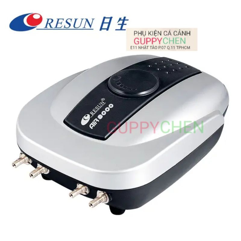Máy Sủi Oxi Siêu Êm RESUN  AIR-4000 AIR-8000 - Sủi oxi cho bể cá  AIR-4000