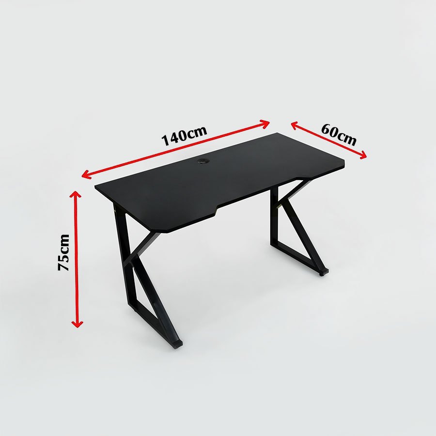 Bàn Gaming chữ K kích thước 1 mét 4  dùng để máy tính, CPU, Chân sắt mặt gỗ MDF cao cấp