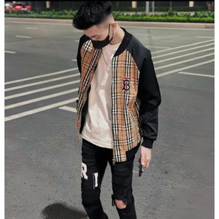 Áo Khoác Bomber BBR Nam Nữ Kẻ Vàng 2 Lớp Cao Cấp - Áo Khoác Bóng Chày Unisex Siêu Hot Trend 2023