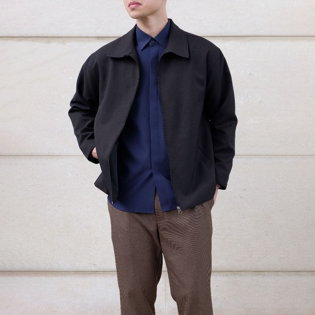 Áo khoác nam cao cấp better NICK màu Đen 2 lớp có túi trong sử dụng thường ngày