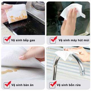 Túi 80 tờ khăn ướt lau đa năng nhà bếp, khăn giấy ướt vệ sinh nhà bếp