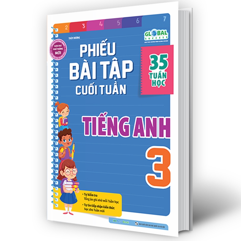 Sách - Phiếu bài tập cuối tuần Tiếng anh lớp 3 Global