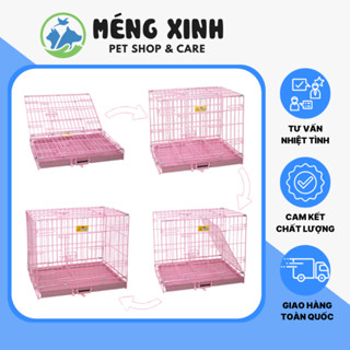 Chuồng Nuôi Thú Cưng Sơn Tĩnh Điện NAN DÀY 2.8 MM - Lồng Nuôi Chó Mèo Gấp Gọn - Méng Xinh