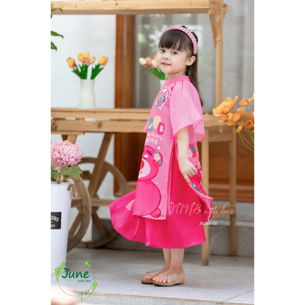 Set áo dài gấu dâu hotrend