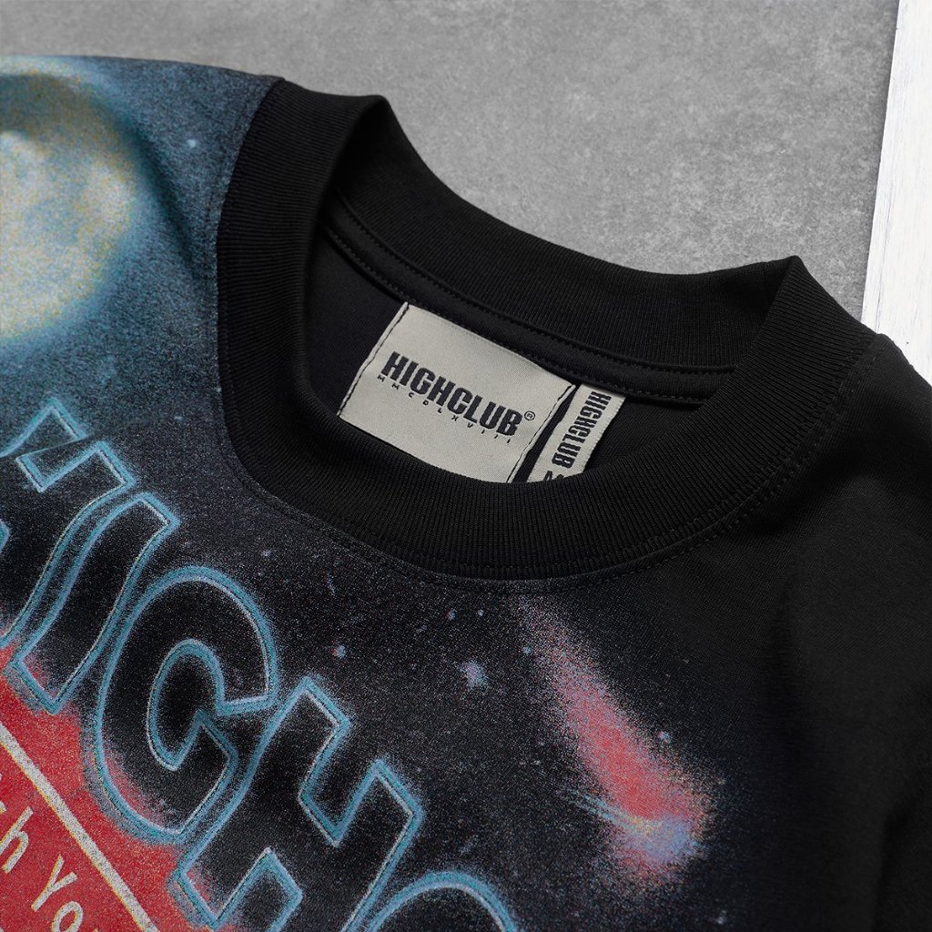 Áo Thun GAS STATION Tay Lỡ Unisex Nam/Nữ Cổ Tròn - HIGHCLUB Brand Chính Hãng