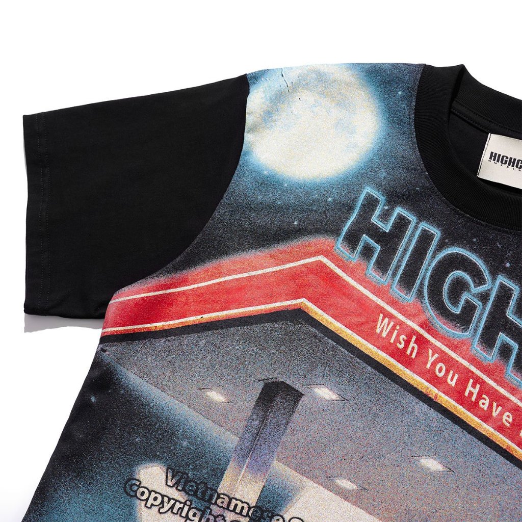 Áo Thun GAS STATION Tay Lỡ Unisex Nam/Nữ Cổ Tròn - HIGHCLUB Brand Chính Hãng