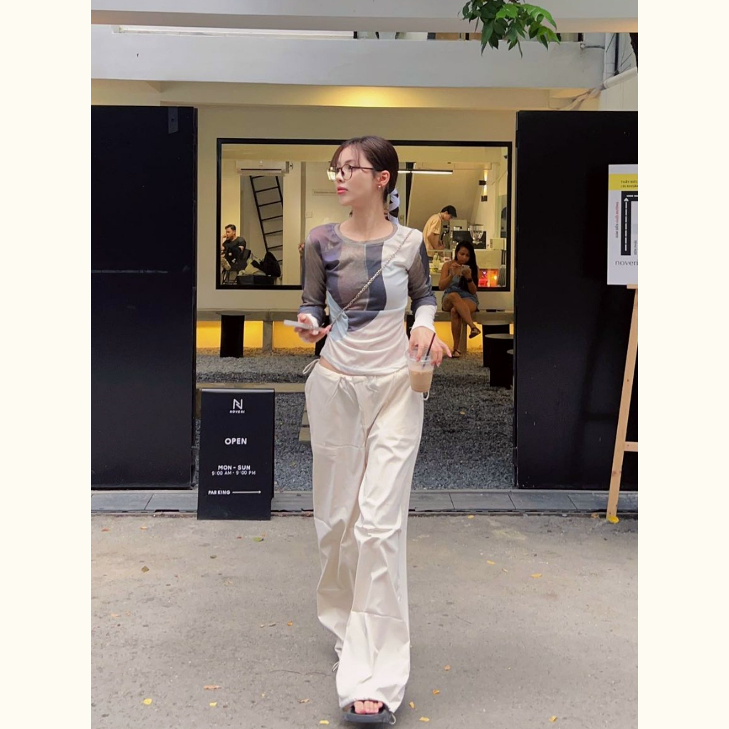 Quần Ống Rộng PARACHUTE Màu Trơn Vải Dù Siêu Mát local brand voi.studio