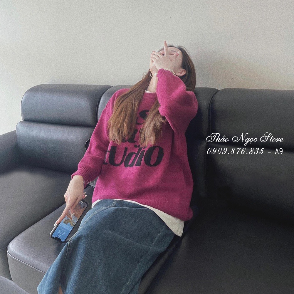 Áo len chữ tay dài form rộng hàng nhập QC!  THẢO NGỌC STORE