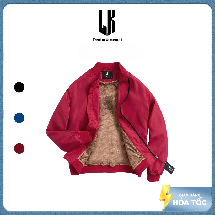 Bomber Lót Lông LK DENIM - Bomber Lót Lông Cừu, Ấm áp mùa đông