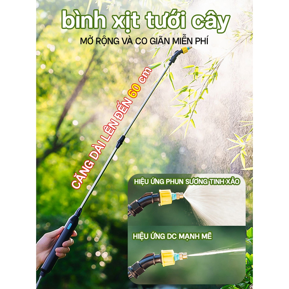Bình xịt tưới cây Bình Xịt Điện Công Suất Cao Tự Động Máy Bơm Không Khí Vòi Phun Vòi Phun Tưới Cây Vườn 3/5M
