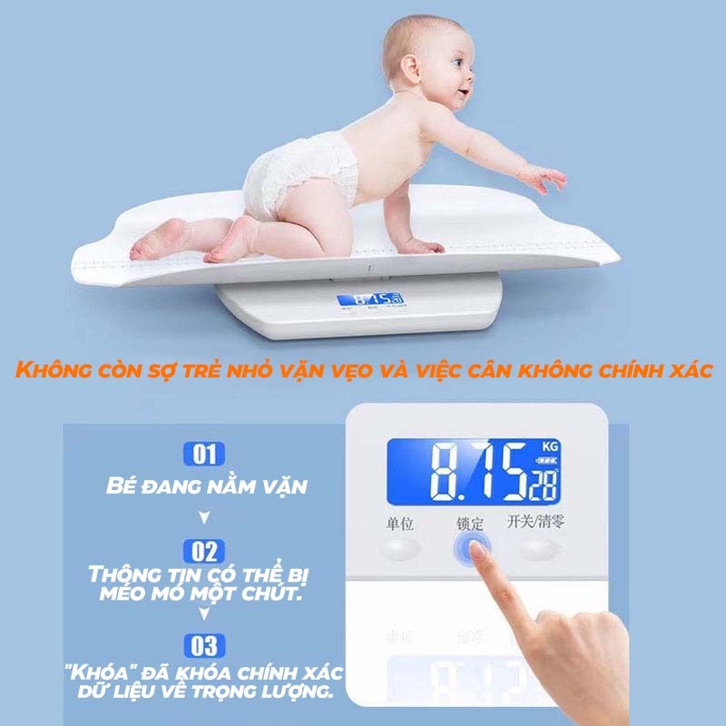 Cân trẻ em điện tử cân em bé, Thú Cưng Cân trẻ sơ sinh có thước đo chiều cao trẻ em