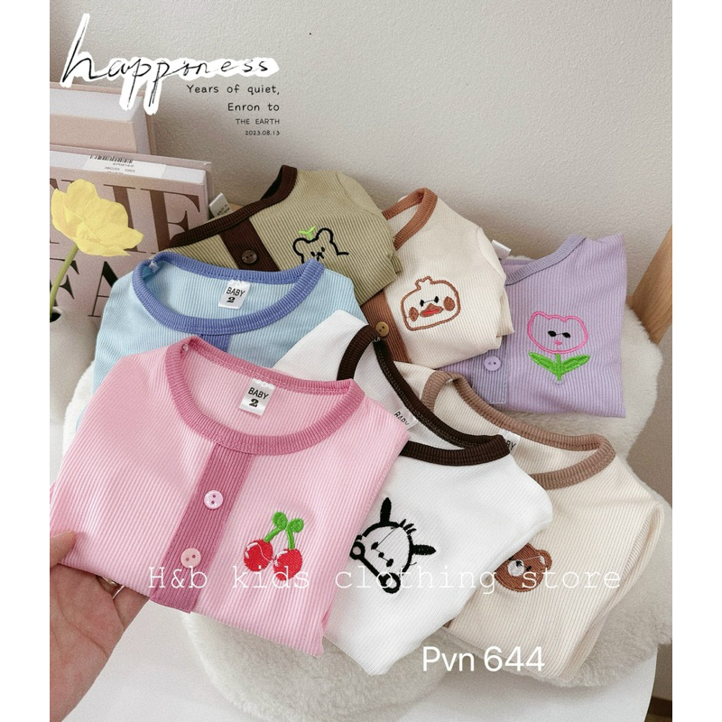 Bộ tăm lạnh dài tay bé trai, bé gái - Set quần áo thu đông cho bé 644