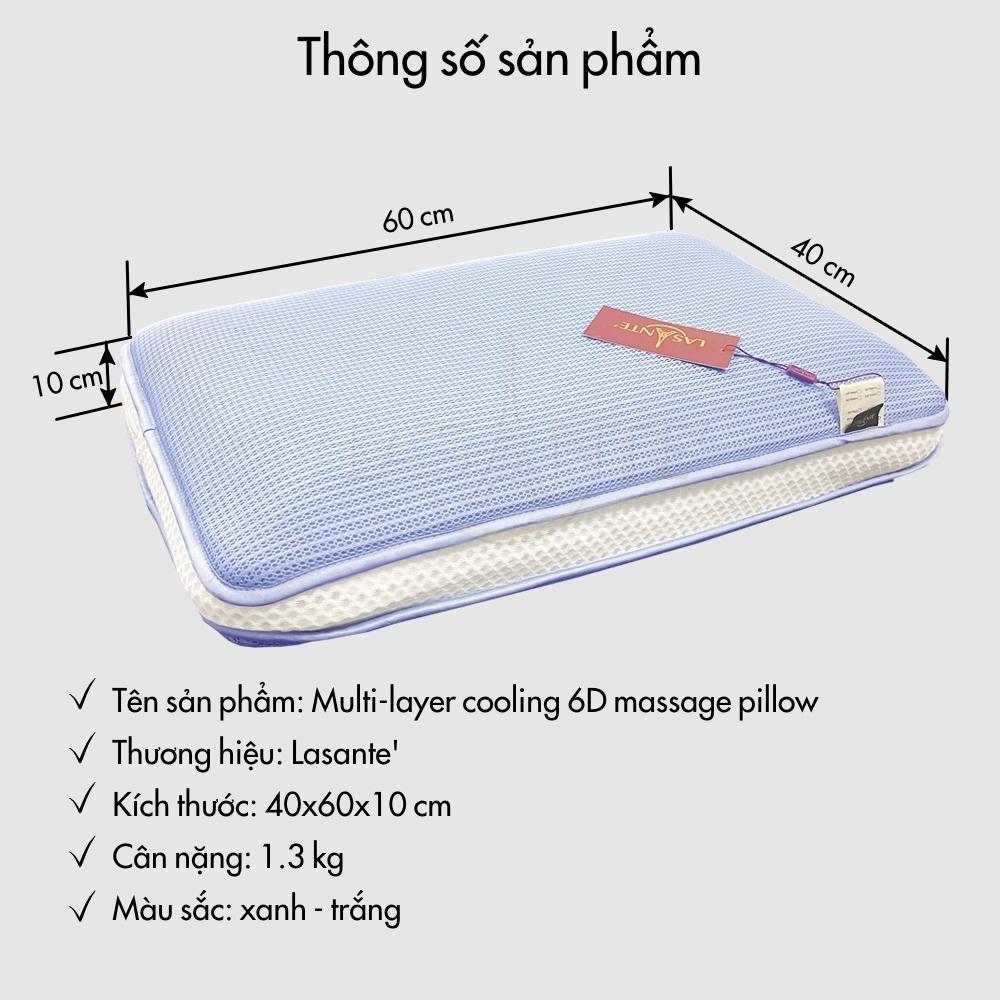 Vỏ và lõi gối massage 6D làm mát đa tầng Multi Layer Cooling 6D Massage 60x40x10cm