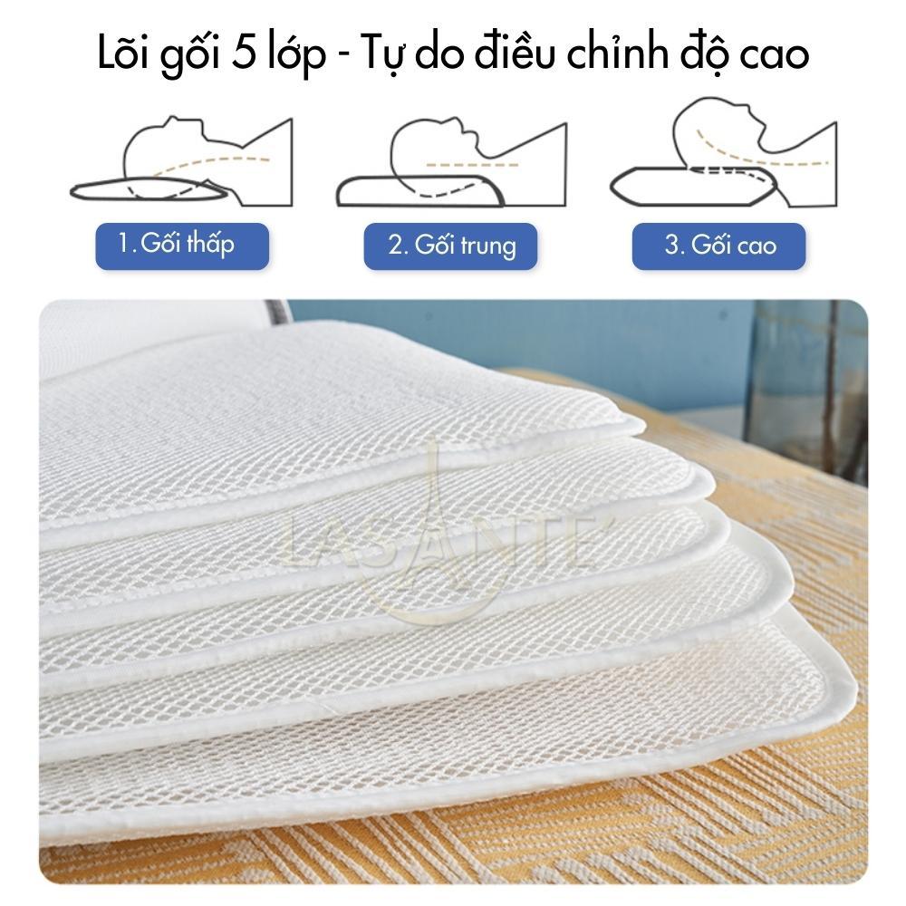 Vỏ và lõi gối massage 6D làm mát đa tầng Multi Layer Cooling 6D Massage 60x40x10cm