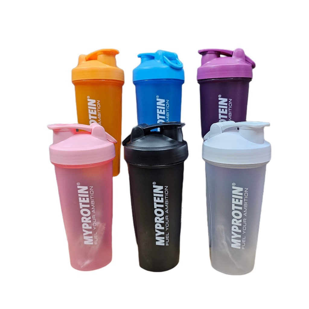 Bình Đựng Nước Tập Gym Thể Thao Thể Hình Nhựa My Protein 600ML Chính Hãng Nhiều Màu Cao Cấp Có Lò Xo Lắc Shaker Tiện Lợi