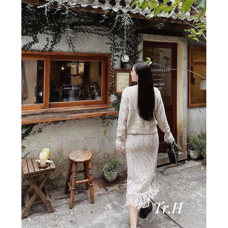 Set len gạo tua rua phối màu siêu xinh