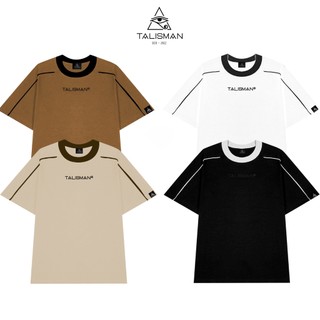  Áo Thun 1 Viền TalismanVN Áo Viền In Cao Su Nổi Áo Phông Nam Nữ Chất Liệu Cotton Form Over Size 4 Màu 