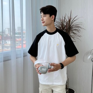 Áo Thun Raglan Nam Nữ Đơn Giản, Teight Raglan Tee, White