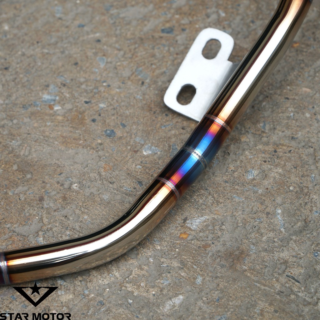 Tay xách, cảng sau Inox 304 khò màu Titan dành cho dòng xe Wave