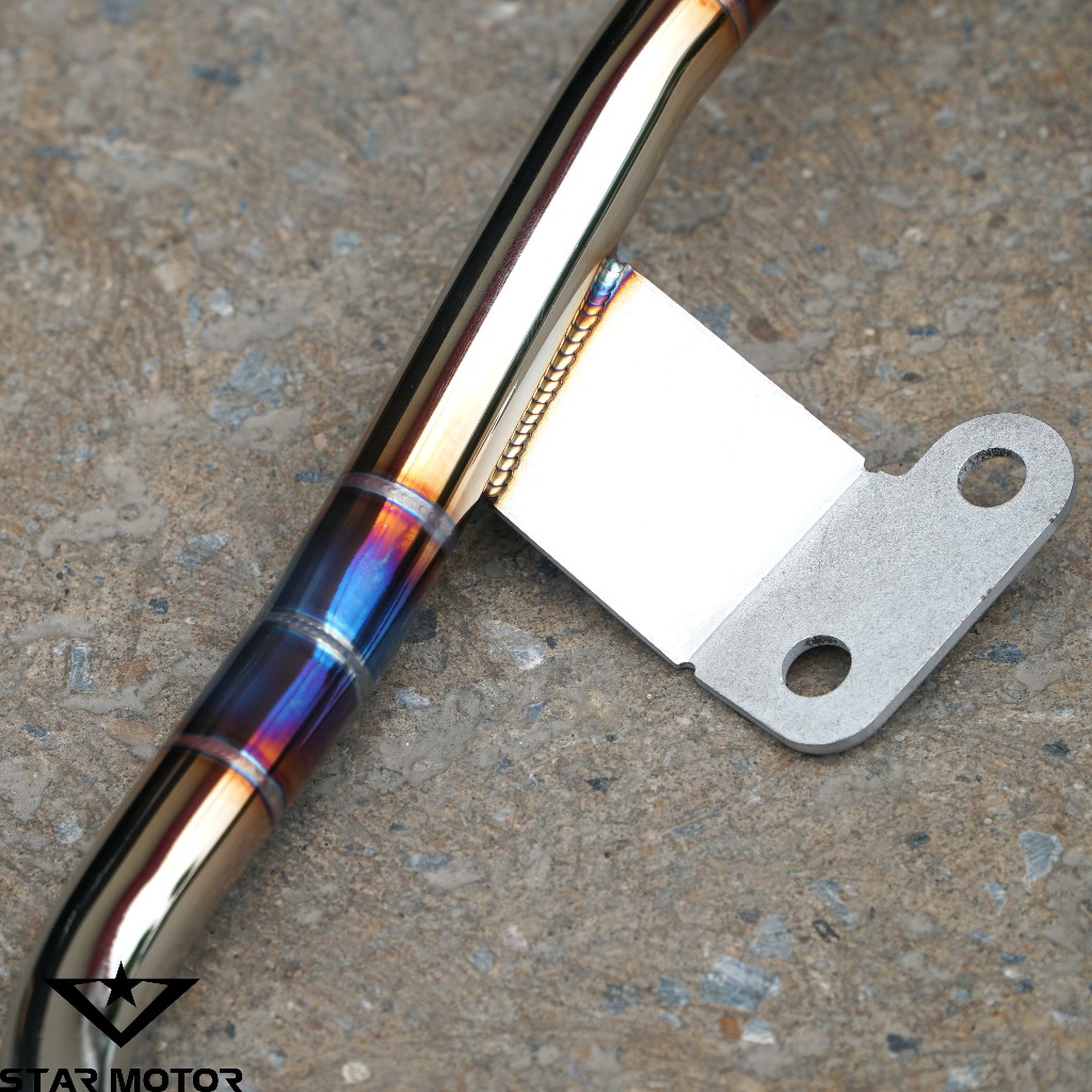 Tay xách, cảng sau Inox 304 khò màu Titan dành cho dòng xe Wave